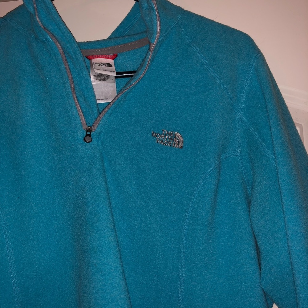 Turquoise North Face Pull Over - image 2